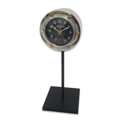 Culinary Concepts London. Round Altimeter Desk Clock On Stand - TheArtistsQuarter