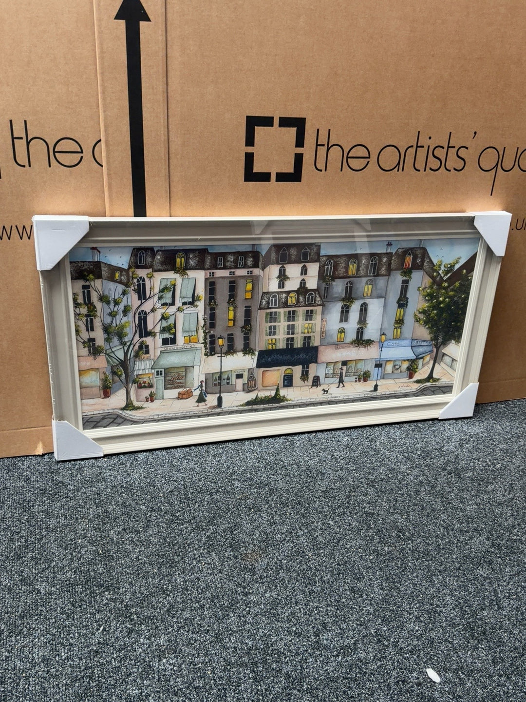 Elaine Mather framed Paris street scene - Kathleen's Treasure Trove