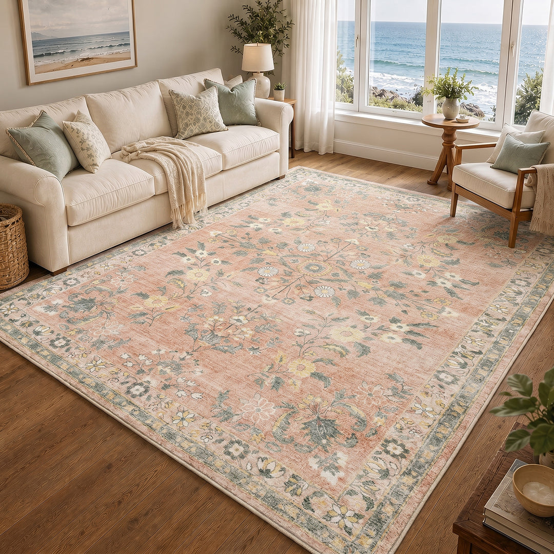 Erin Traditional Boho Rug Yellow - TheArtistsQuarter