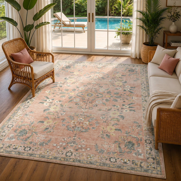 Erin Traditional Boho Rug Yellow - TheArtistsQuarter