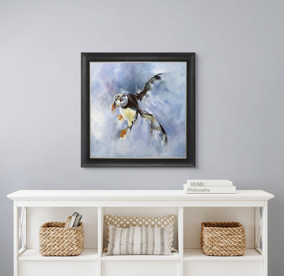 Puffin Landing By Julie Brunn - TheArtistsQuarter