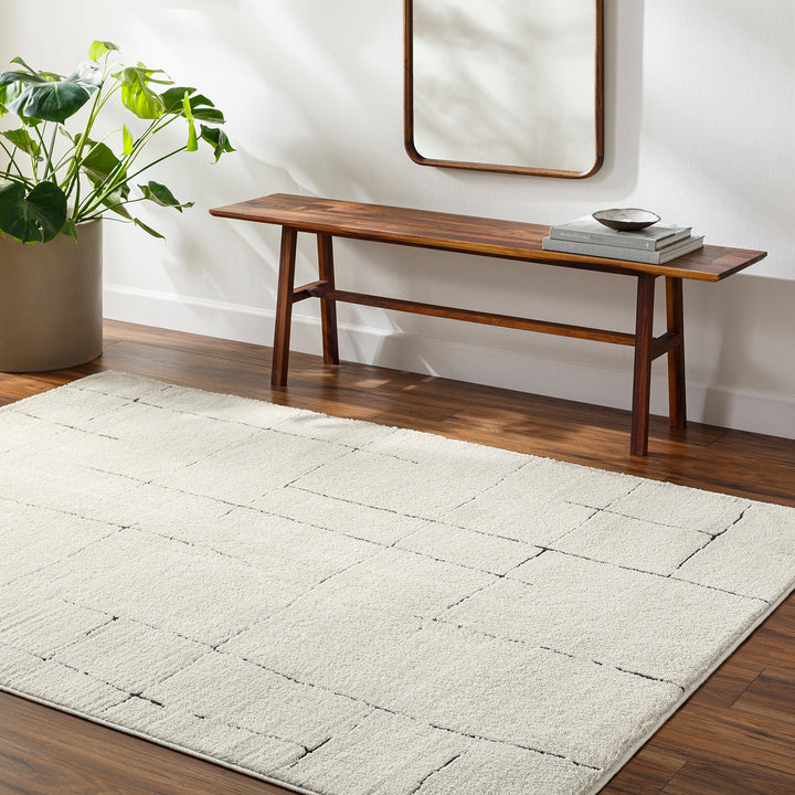 Freud Modern High Pile Rug Black & Charcoal - TheArtistsQuarter