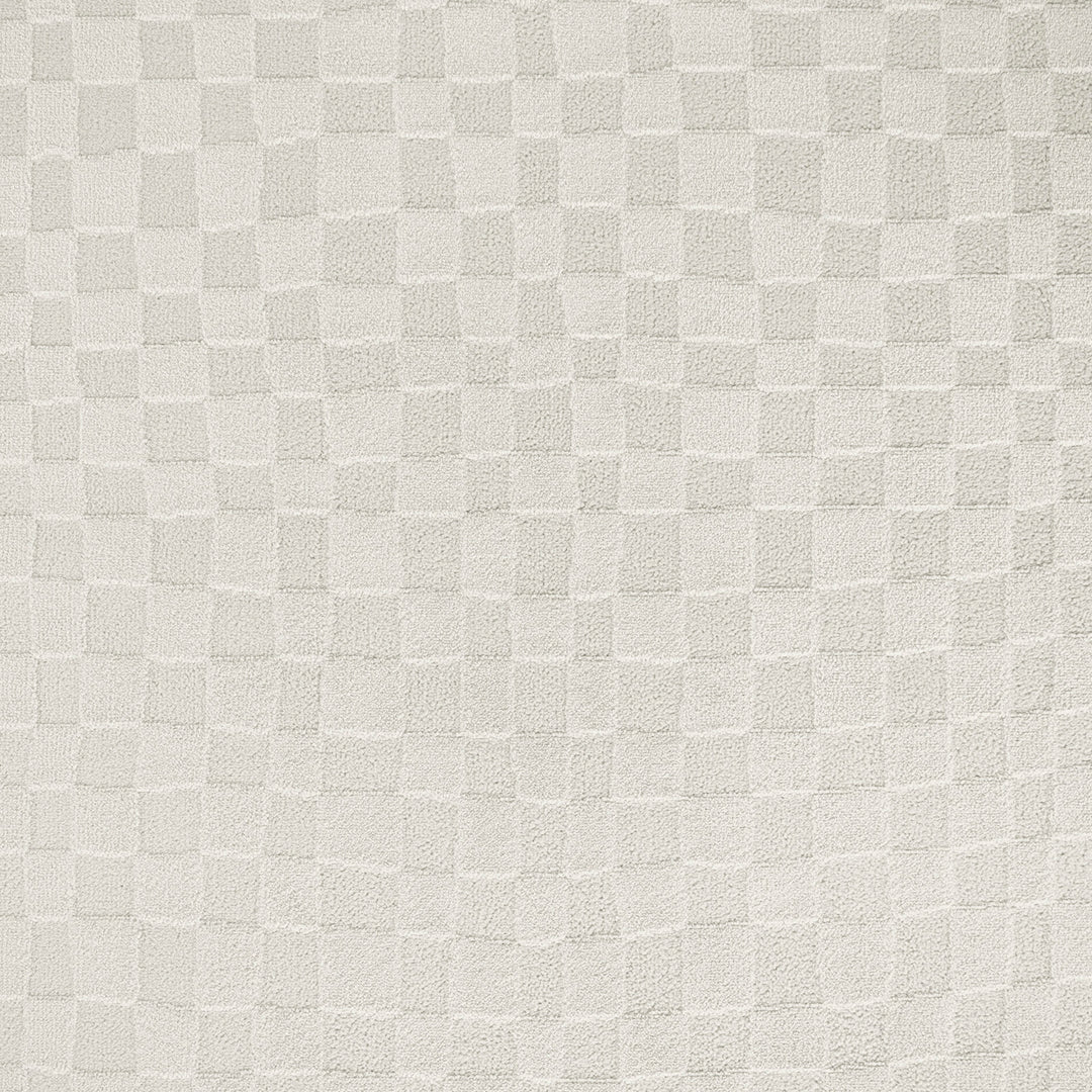 Freud Modern High Pile Checkered Rug White - TheArtistsQuarter