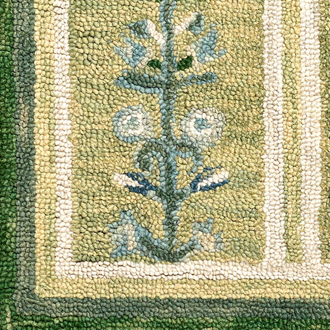 Fairfax Global Wool Rug Green & Emerald - TheArtistsQuarter