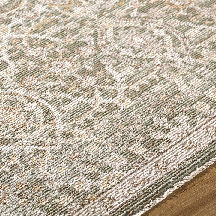 Myrtle Avenue VI Galey Alix Vintage Rug Green - TheArtistsQuarter