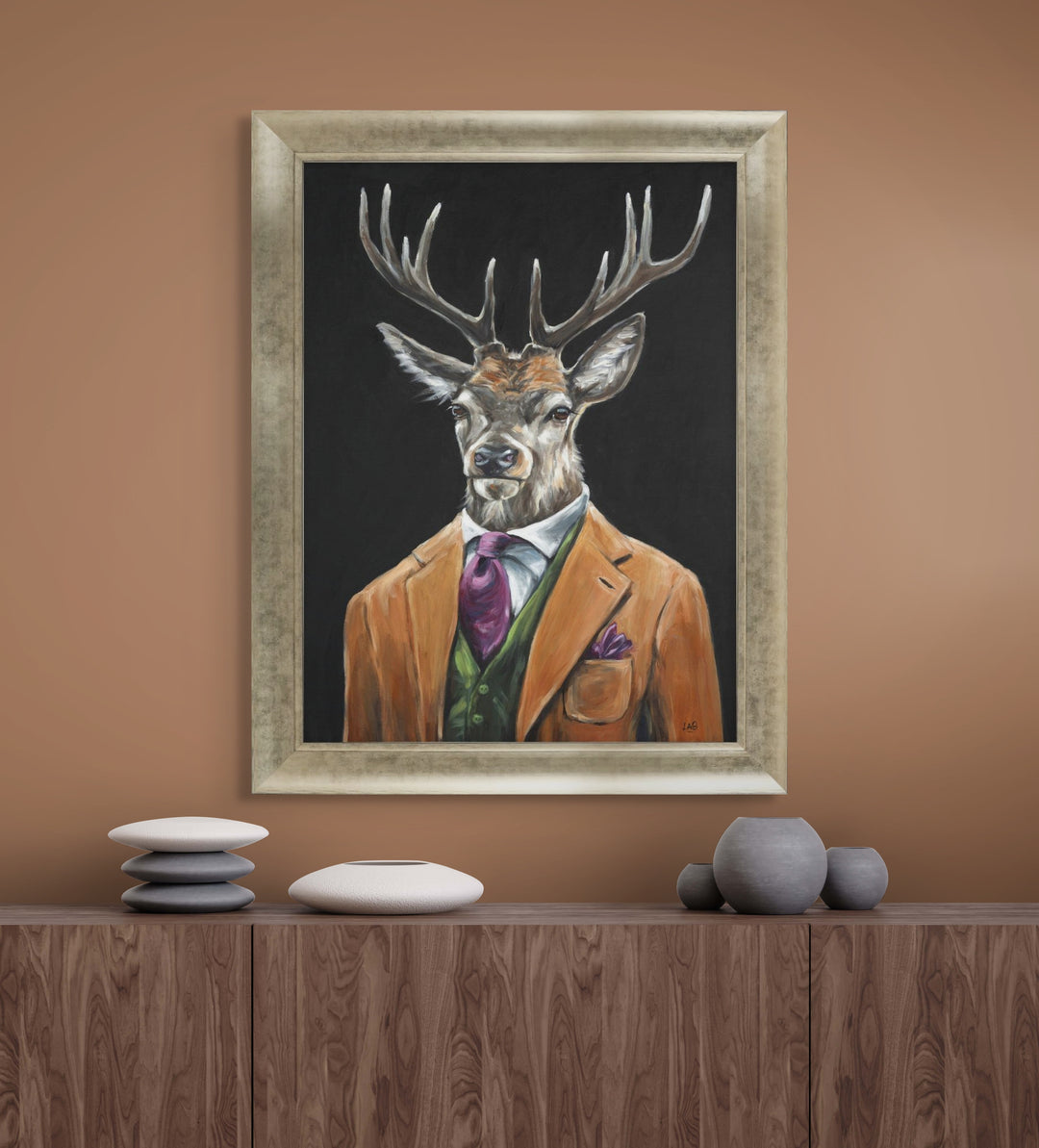 Gentleman Stag (Large Version) By Louise Brown *EXCLUSIVE* - TheArtistsQuarter