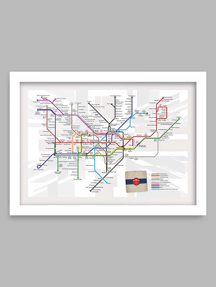 Going Underground - A Music Map of Great British Bands - TheArtistsQuarter