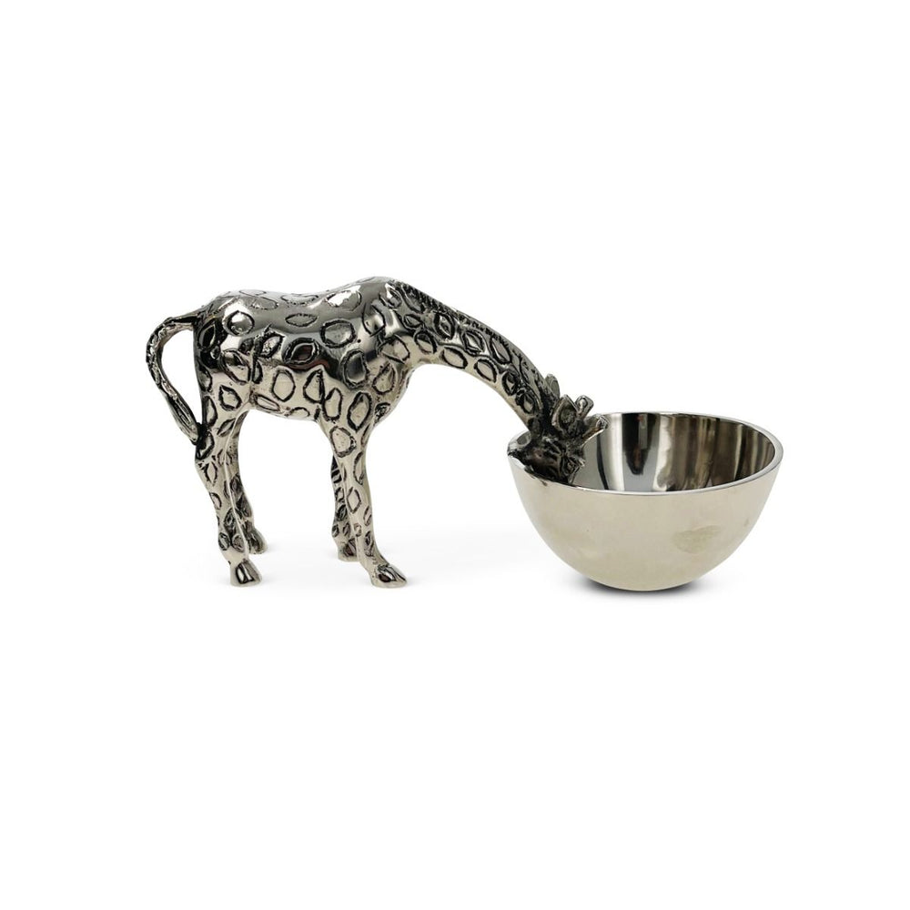 Culinary Concepts London. Giraffe Nibbles Bowl - Nickel Finish - TheArtistsQuarter