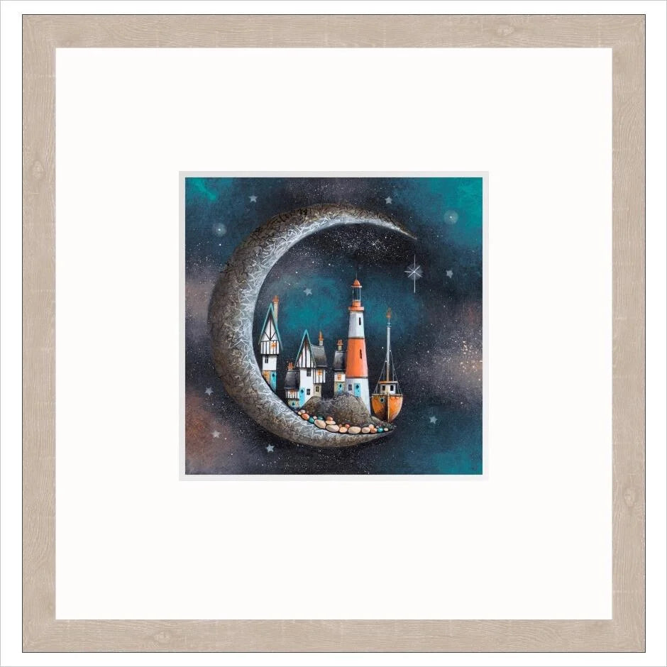 Harbour Moon by Gary Walton - framed