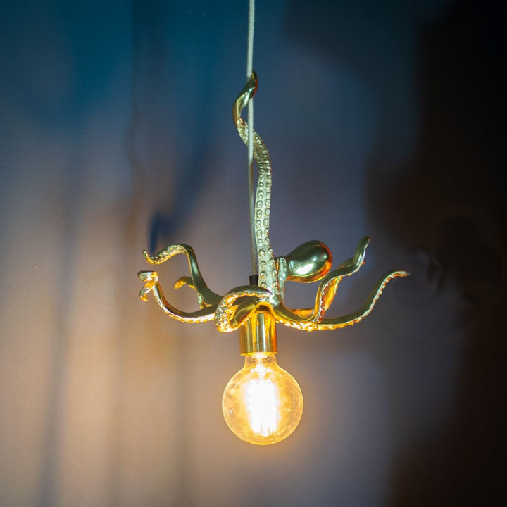 Culinary Concepts London. Golden Octopus Pendant Light - TheArtistsQuarter