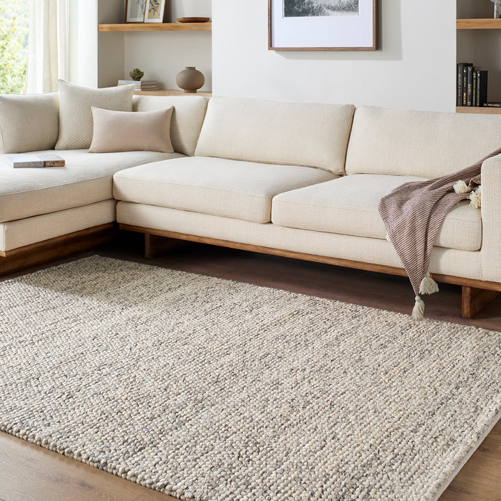 Hazar Global Wool Rug Taupe - TheArtistsQuarter