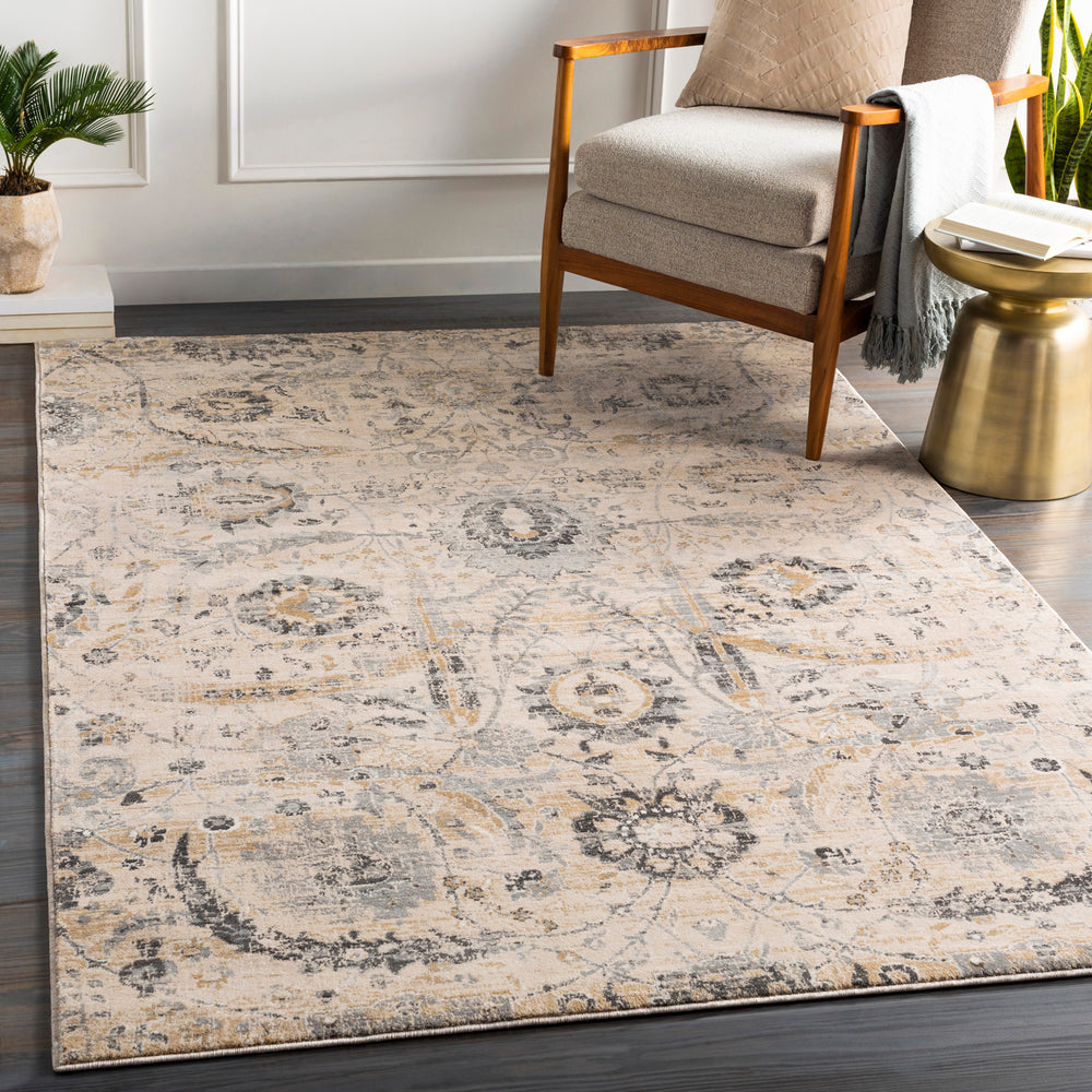 Indigo Traditional Rug Beige - TheArtistsQuarter