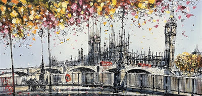 Romance On The Riverside By Nigel Cooke (Signed Limited Edition on Canvas) - TheArtistsQuarter