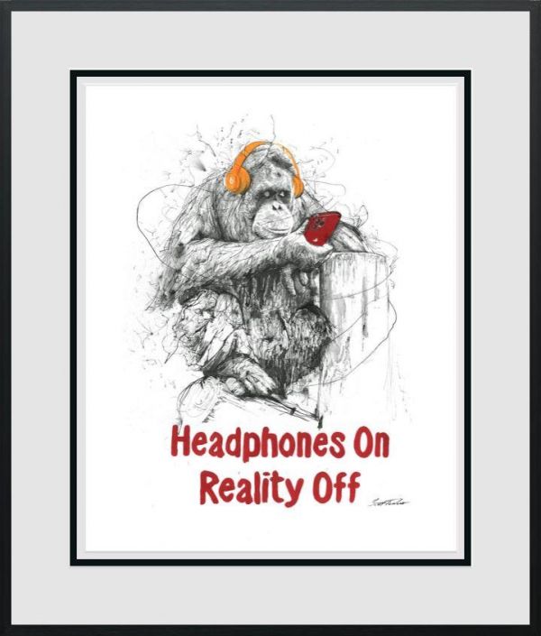 Headphones On, Reality Off By Scott Tetlow Limited Edition - TheArtistsQuarter