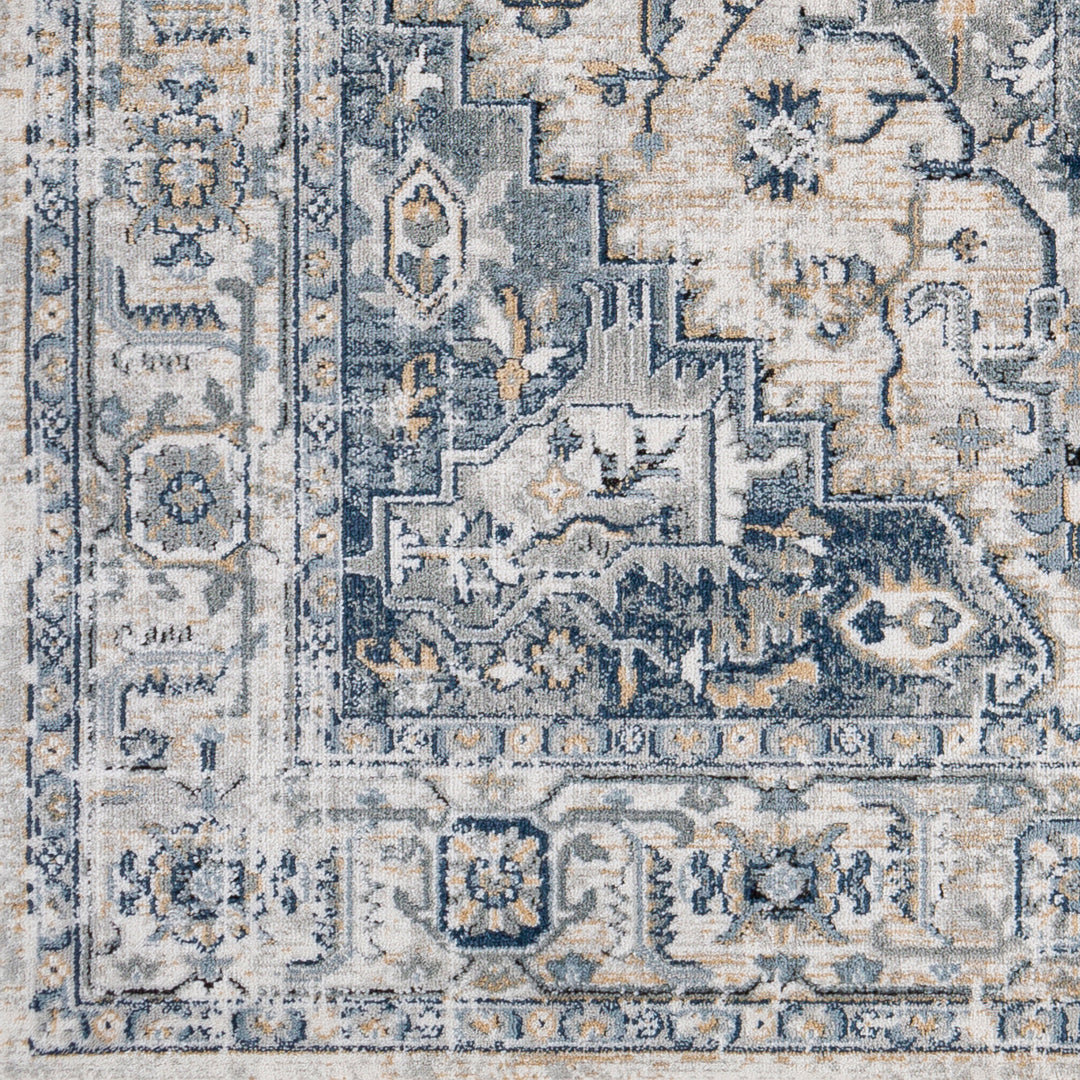 Jolie Traditional Rug Blue & Medium Grey - TheArtistsQuarter