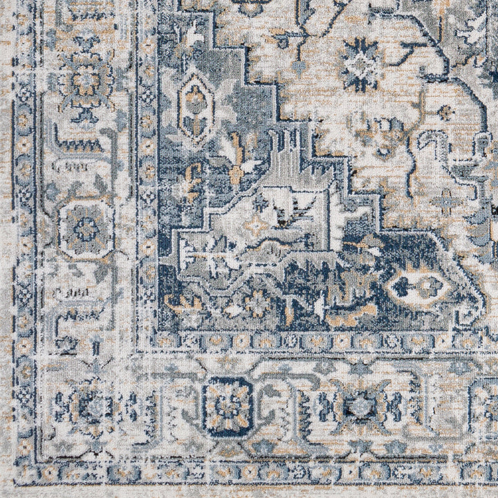 Jolie Traditional Rug Blue & Medium Grey - TheArtistsQuarter