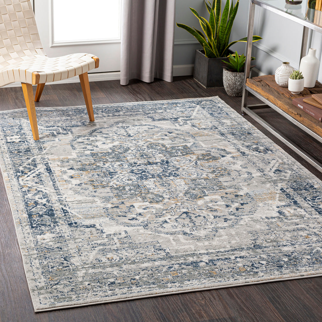 Jolie Traditional Rug Blue & Grey - TheArtistsQuarter