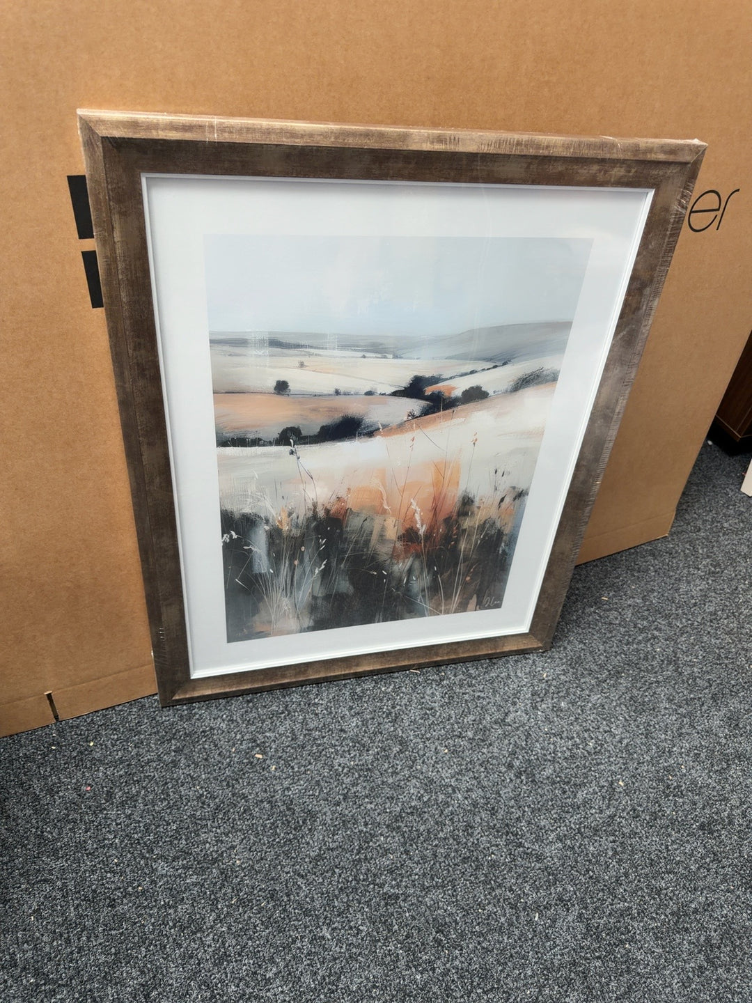 Joanna Lee framed landscape, 67 x 82 cm