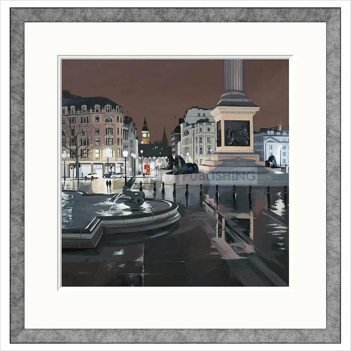 Rainy Night, Trafalgar Square By Jo Quigley