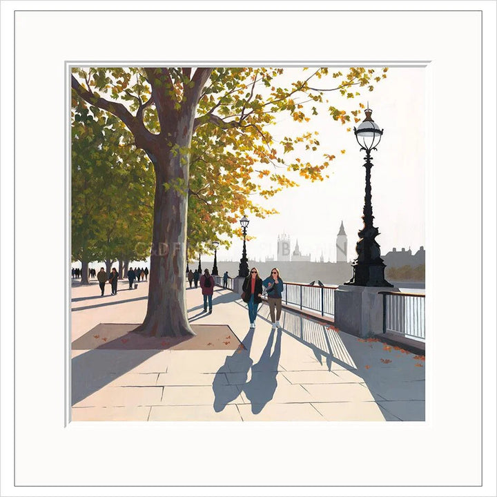 Early Autumn On The Queen's Walk By Jo Quigley