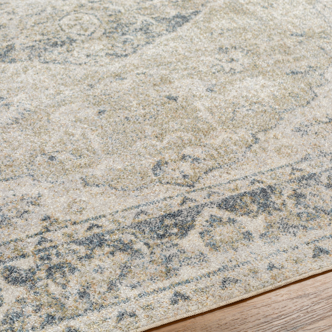Lillian Traditional Washable Rug Green - TheArtistsQuarter