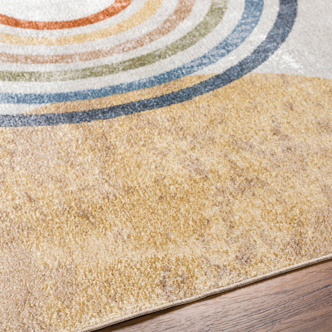 Lillian Modern Washable Rug Beige - TheArtistsQuarter