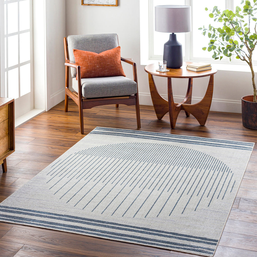 Lillian Geometric Washable Rug Beige - TheArtistsQuarter
