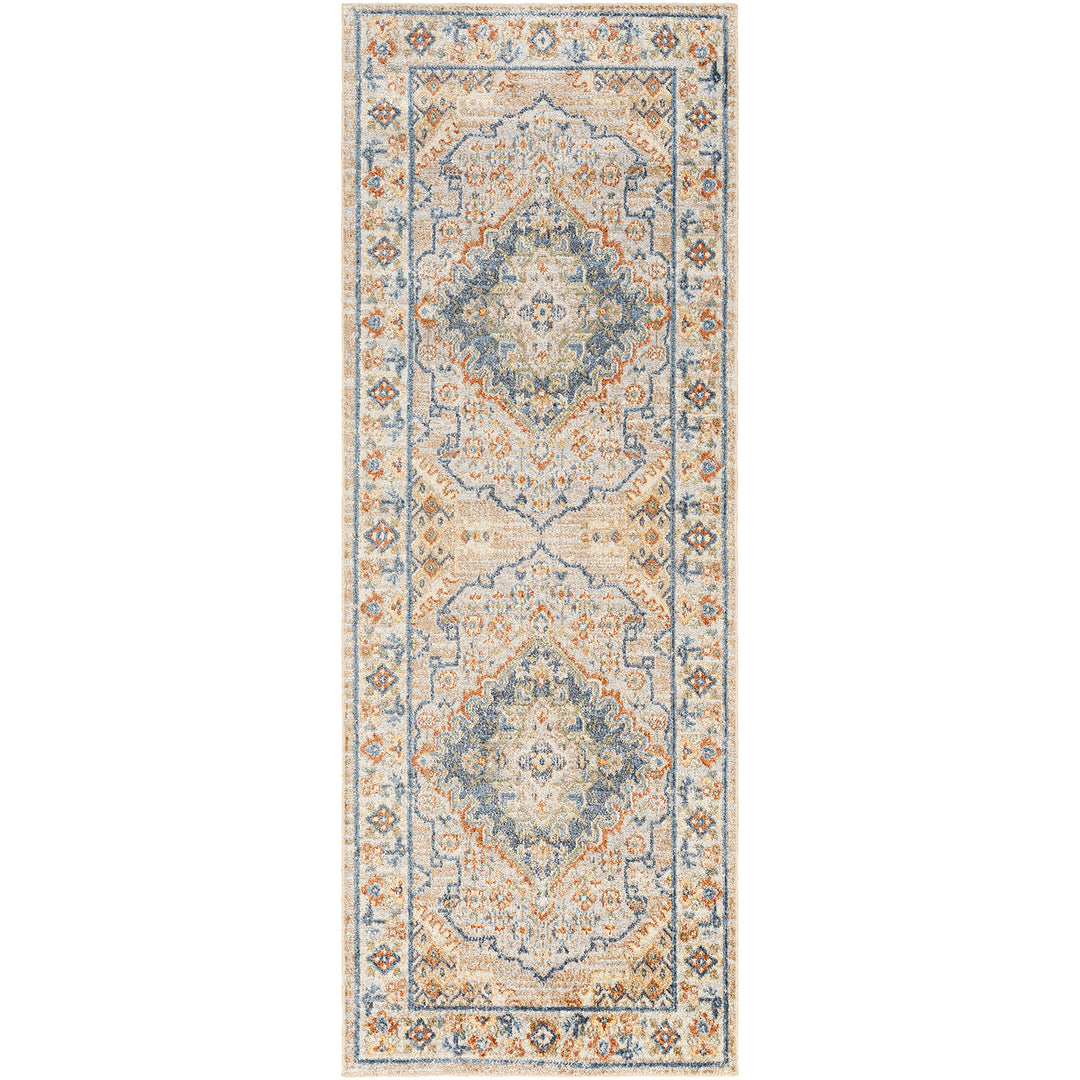 Lillian Traditional Washable Runner Brown - TheArtistsQuarter