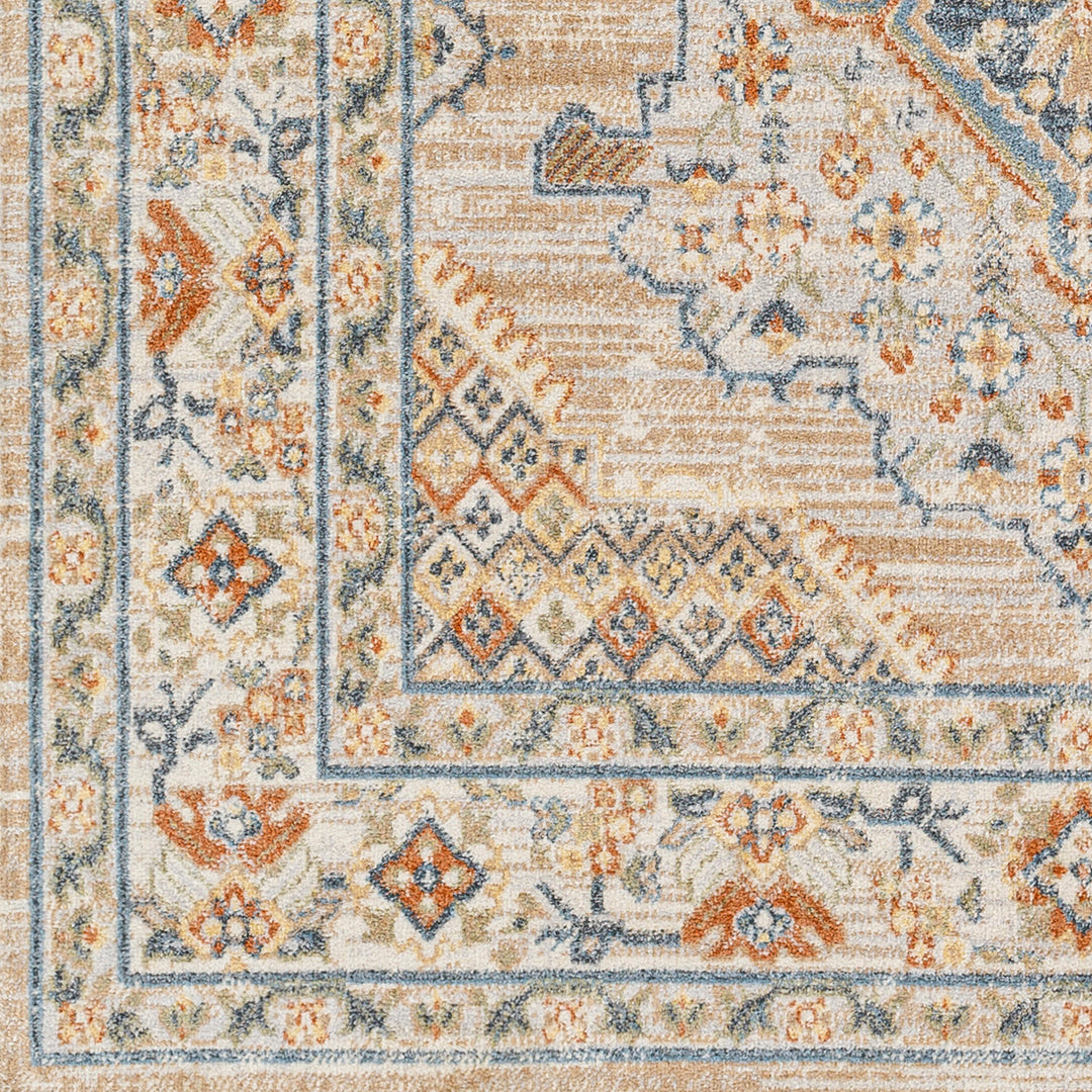 Lillian Traditional Washable Runner Brown - TheArtistsQuarter