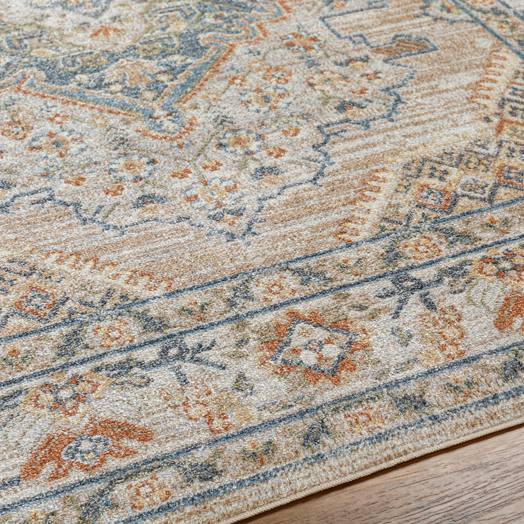 Lillian Traditional Washable Runner Brown - TheArtistsQuarter