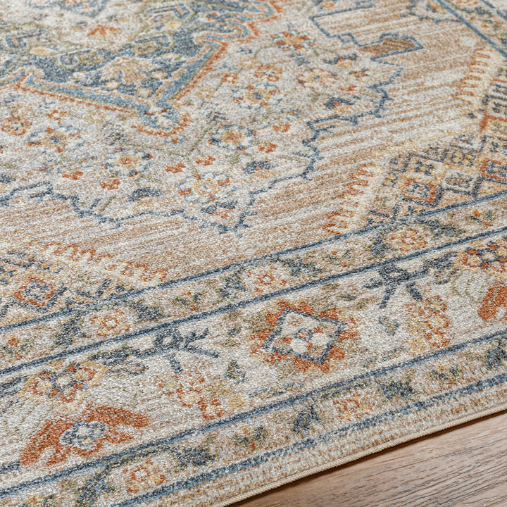 Lillian Traditional Washable Runner Brown - TheArtistsQuarter