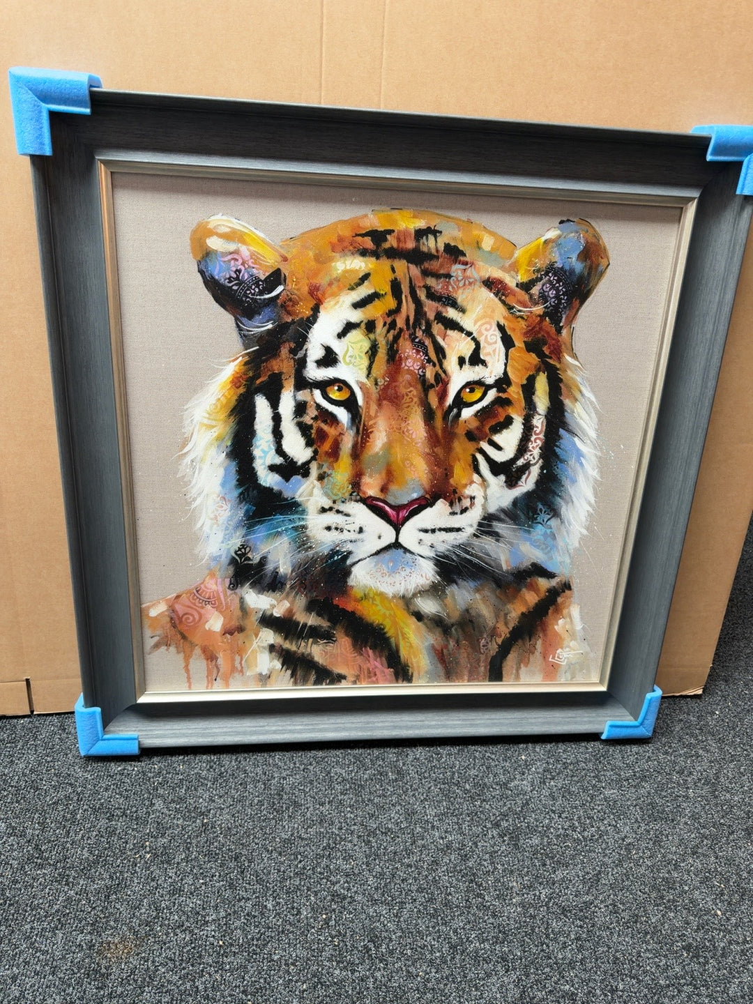 Louise Luton tiger trial piece 94cm square