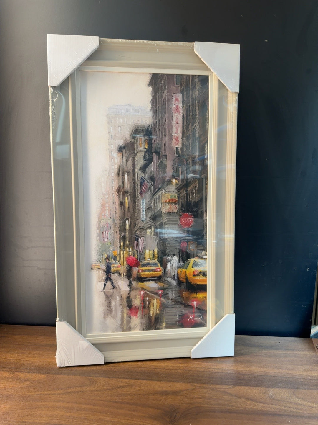MacNeil New York rainy street trial piece 48cm by 72cm