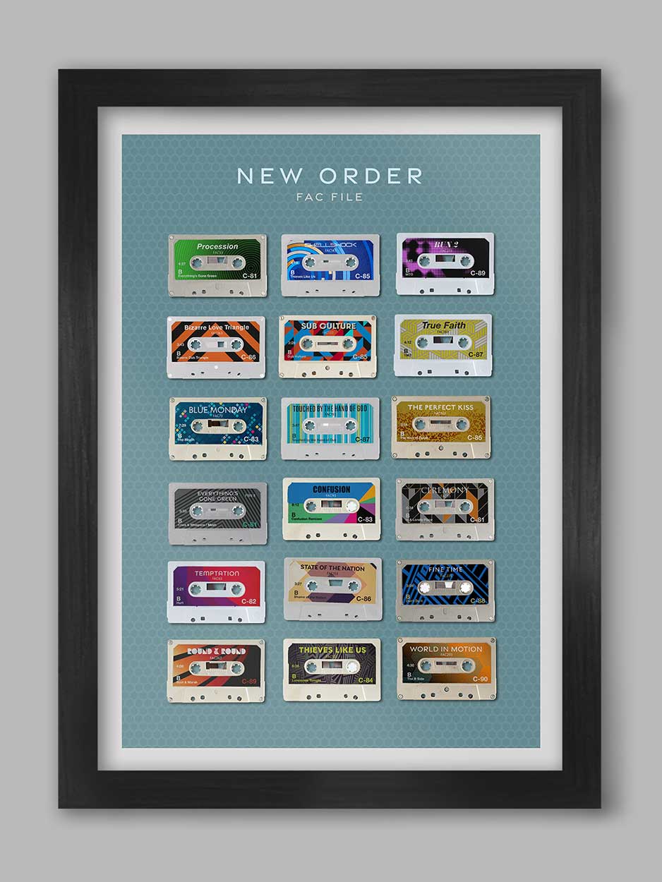 New Order 'FAC File' - Cassette Music Print - TheArtistsQuarter