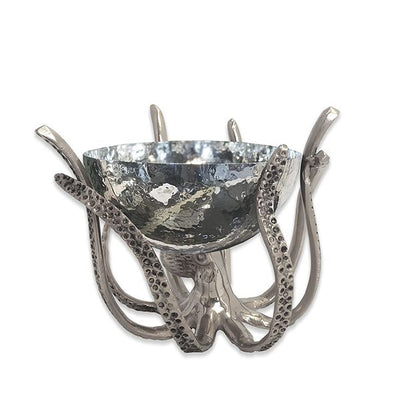 Culinary Concepts London. Mini Octopus Stand and Hammered Stainless Steel Bowl - TheArtistsQuarter