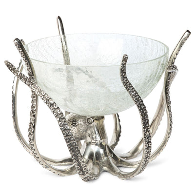 Culinary Concepts London. Octopus Stand & Crackle Glass Bowl - TheArtistsQuarter