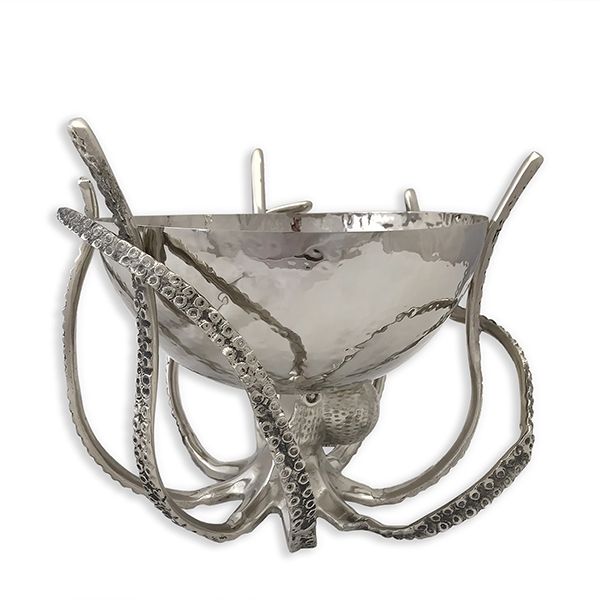 Culinary Concepts London. Octopus Stand With Hammered Stainless Steel Bowl - TheArtistsQuarter