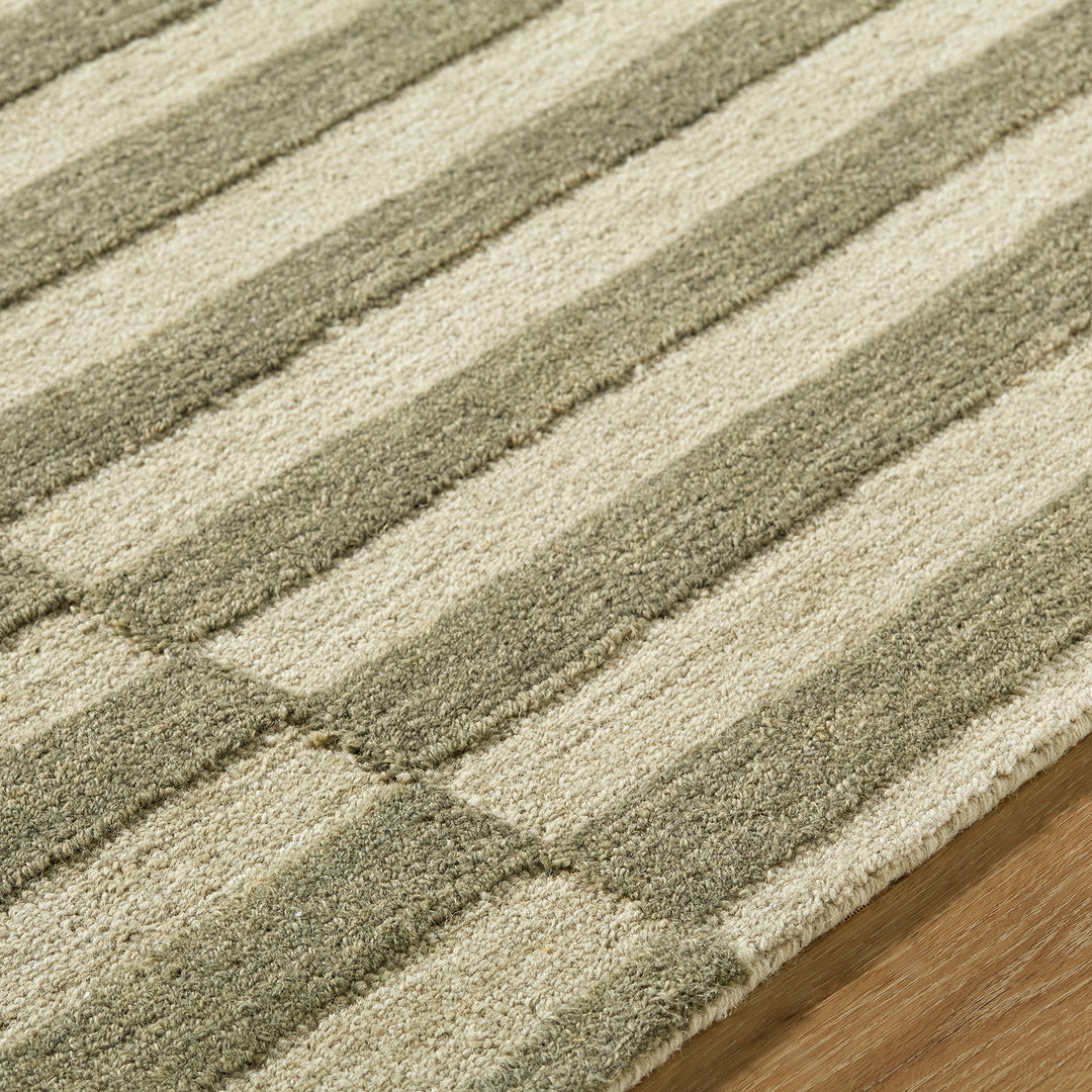 Idaho Modern Wool Rug Green - TheArtistsQuarter