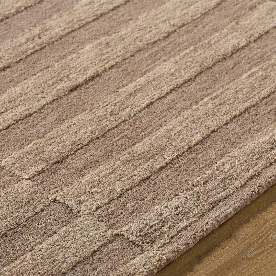 Idaho Modern Wool Rug Beige - TheArtistsQuarter