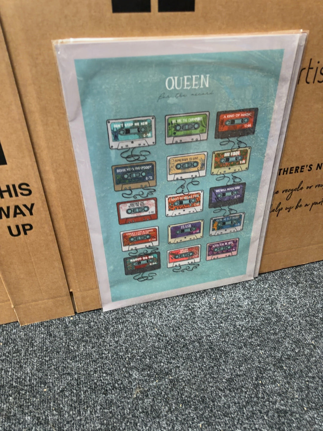 Queen cassette songs print