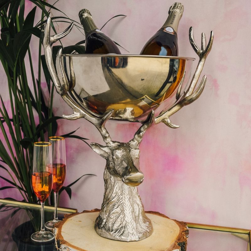 Culinary Concepts London. Small Punch Bowl with Stag Stand - TheArtistsQuarter