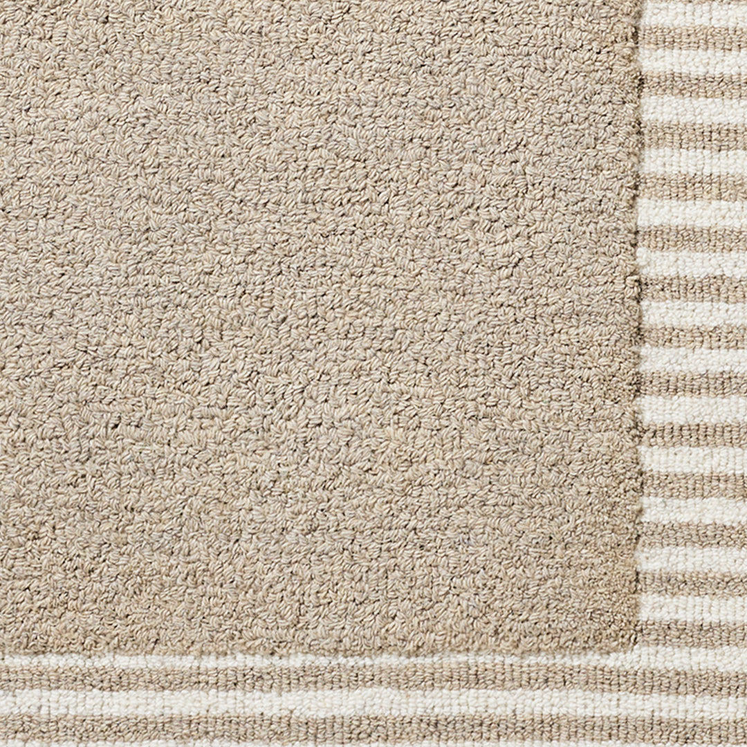 Scalloped Wool Rug Grey - TheArtistsQuarter