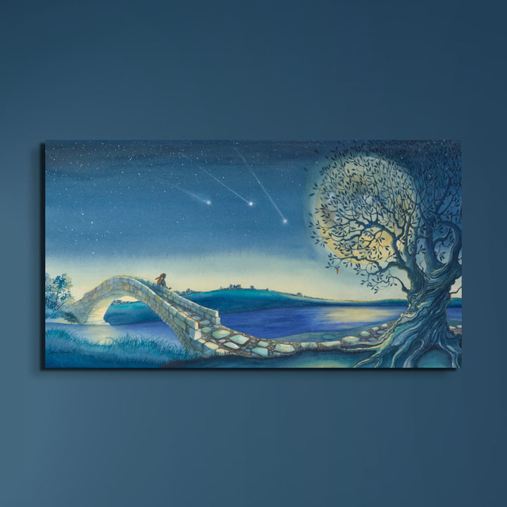 Over The Moon (Canvas) By Catherine Stephenson *EXCLUSIVE* - TheArtistsQuarter