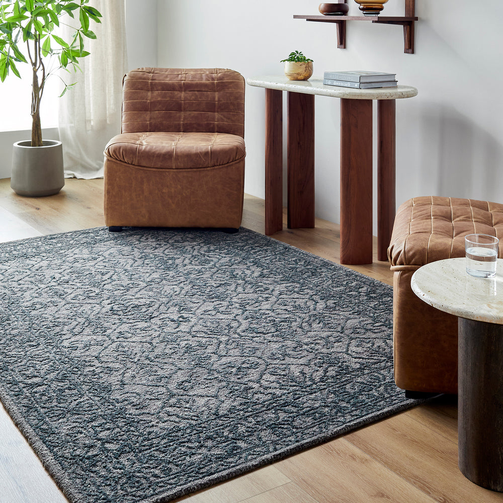 Sicily Vintage Wool Rug Blue - TheArtistsQuarter