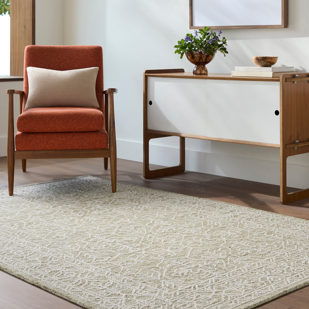 Sicily Vintage Wool Rug Green - TheArtistsQuarter