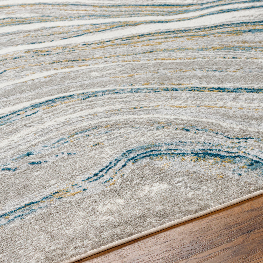 San Francisco Modern Graphic Rug Blue - TheArtistsQuarter