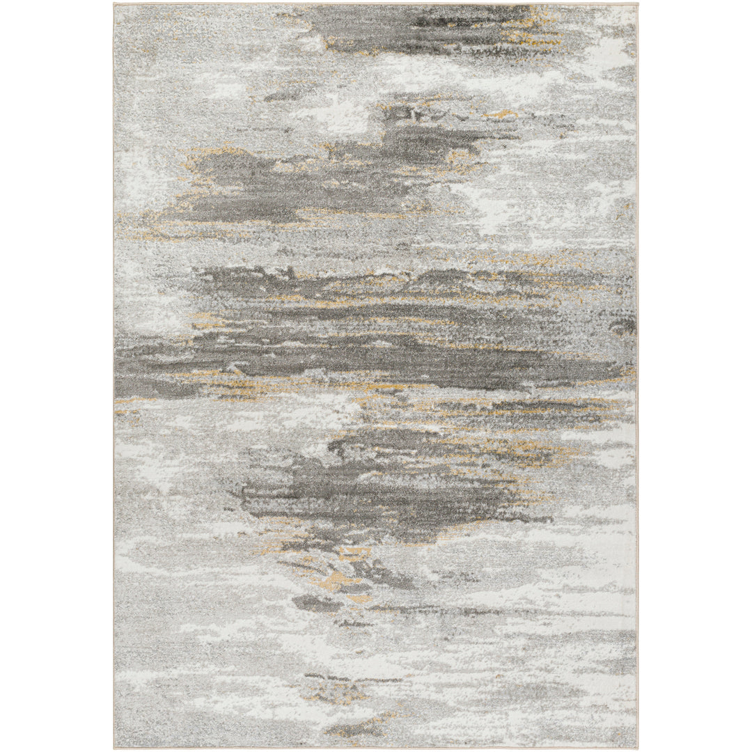 San Francisco Abstract Marble Rug Black & Light Grey - TheArtistsQuarter