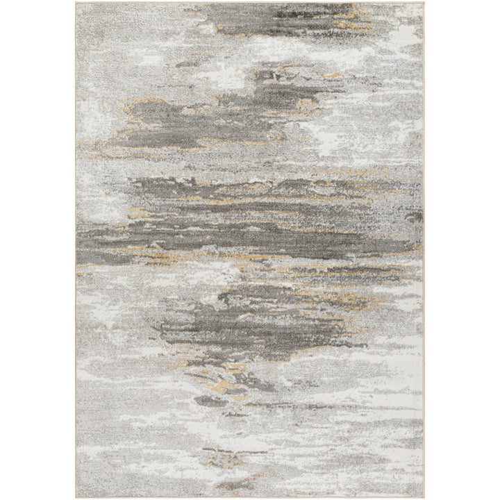 San Francisco Abstract Marble Rug Black & Light Grey - TheArtistsQuarter