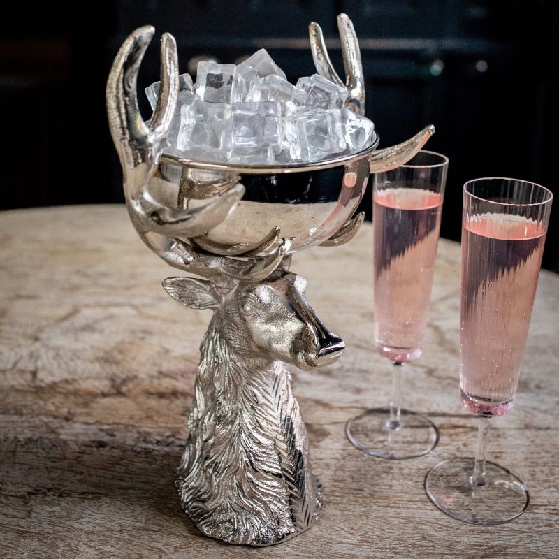 Culinary Concepts London. Extra Small Punch Bowl / Ice Bucket with Stag Stand - TheArtistsQuarter