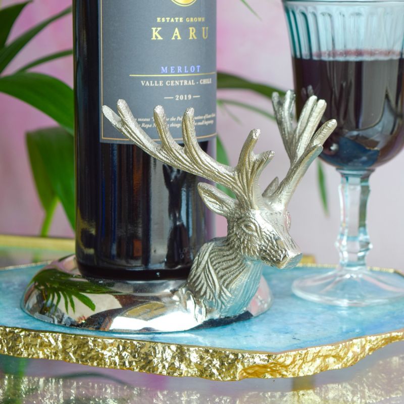 Culinary Concepts London. Stag Wine Bottle Holder - TheArtistsQuarter
